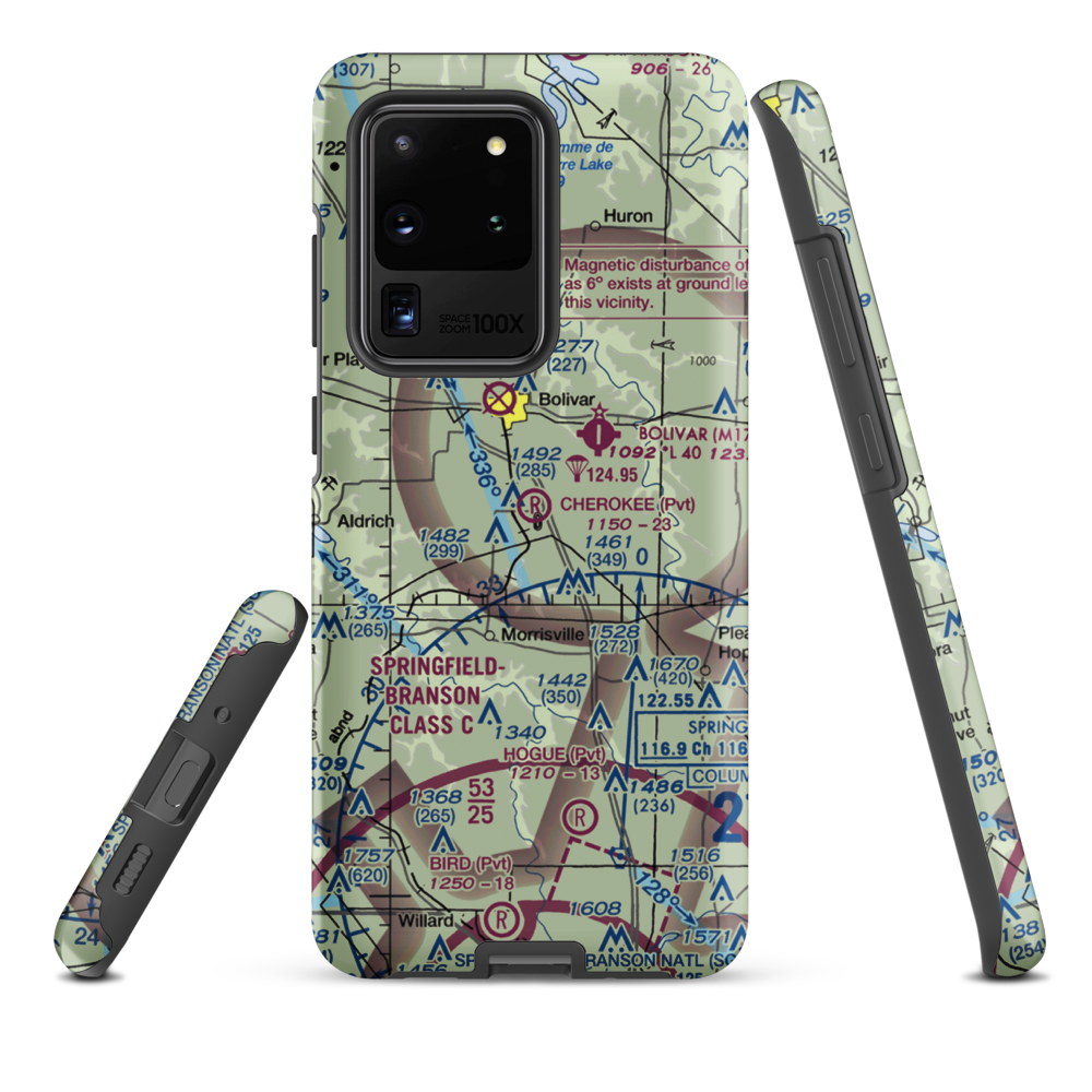 Cherokee Airpark (MU19) VFR Sectional Samsung Phone Case Samsung Galaxy S20 Ultra model shown