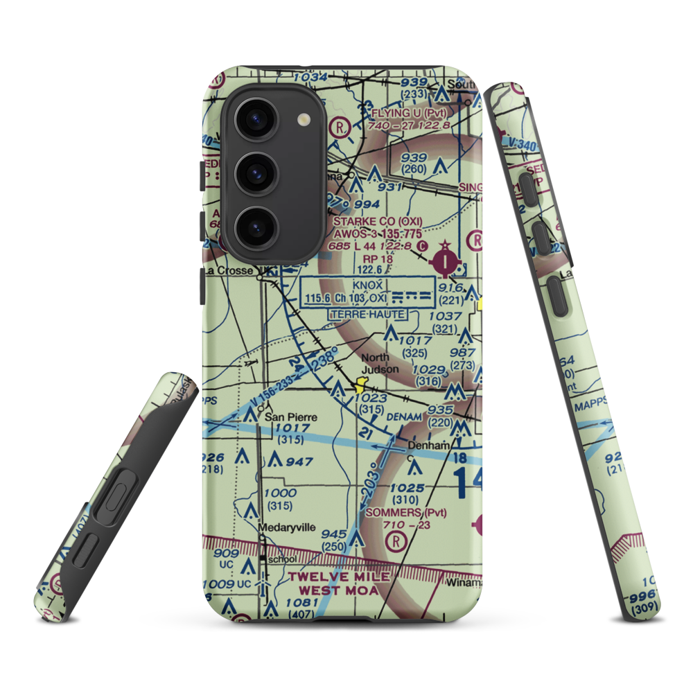 Chesak Airport (4II4) VFR Sectional Samsung Phone Case Samsung Galaxy S23 Plus model shown