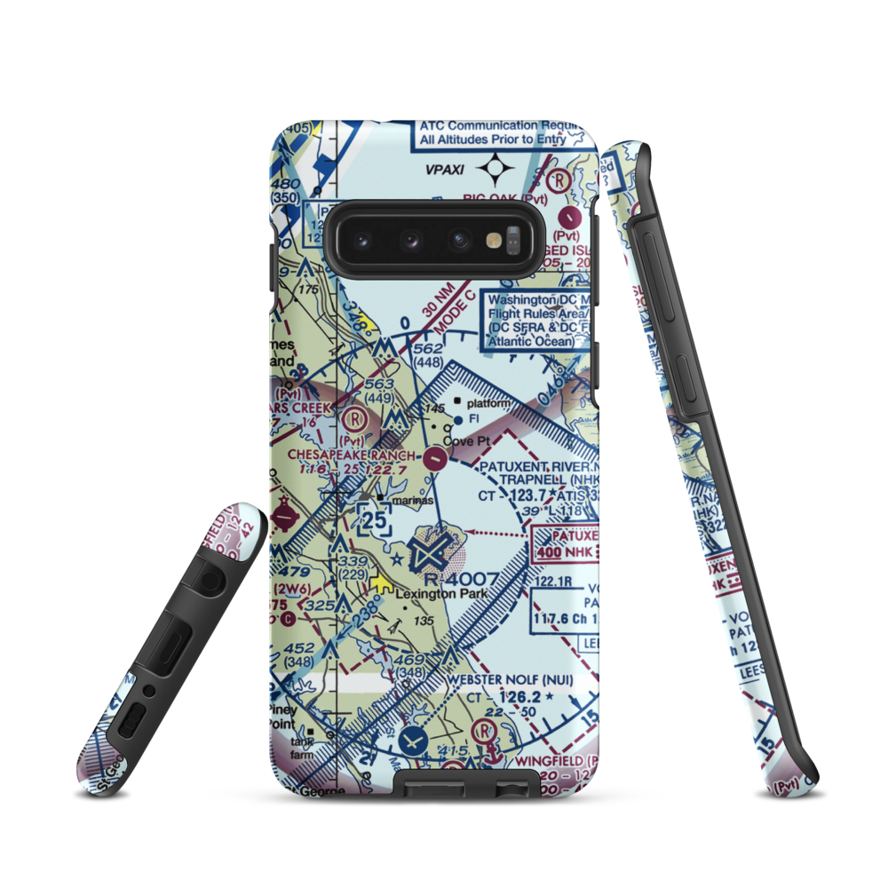 Chesapeake Ranch Airstrip (MD50) VFR Sectional Samsung Phone Case Samsung Galaxy S10 model shown