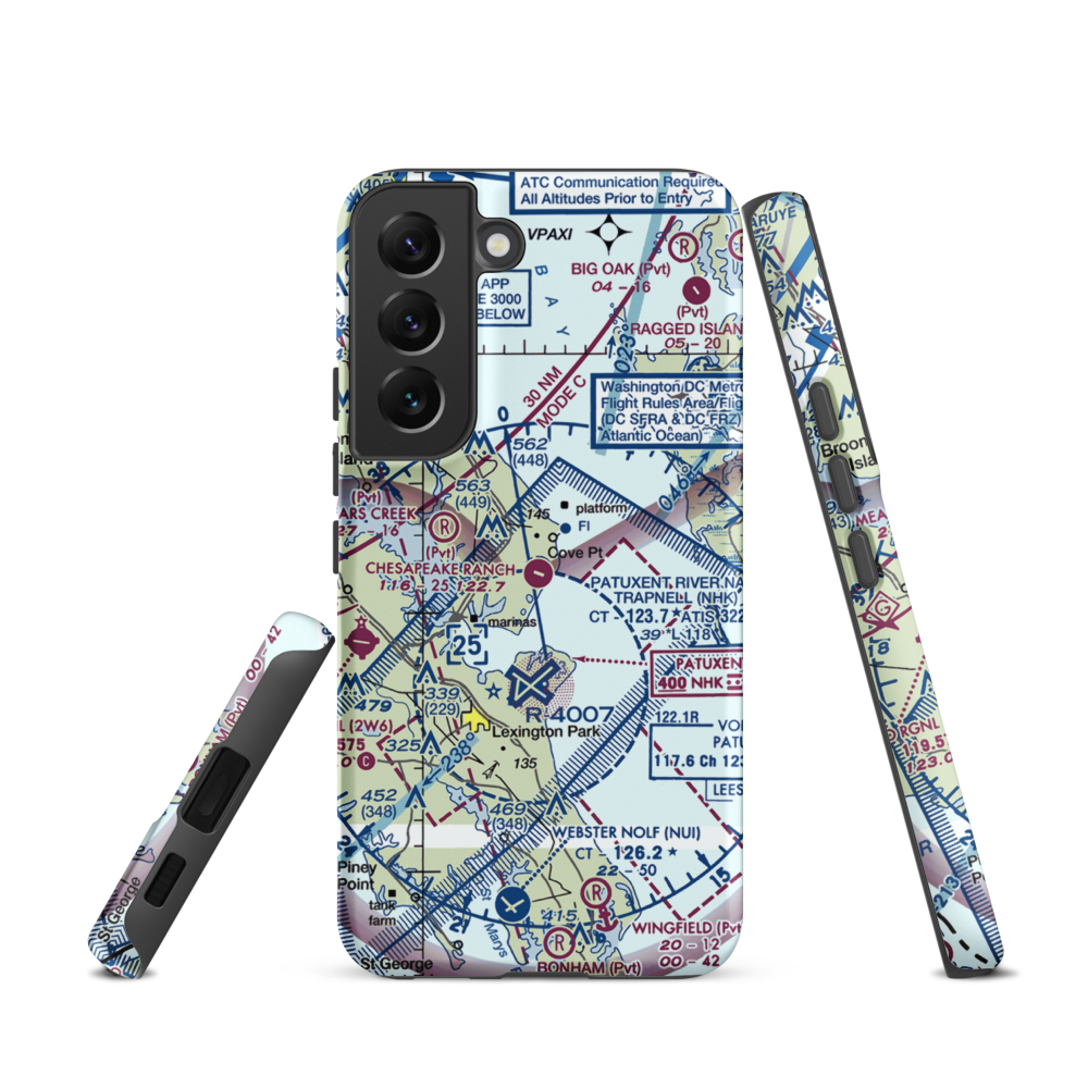 Chesapeake Ranch Airstrip (MD50) VFR Sectional Samsung Phone Case Samsung Galaxy S22 model shown