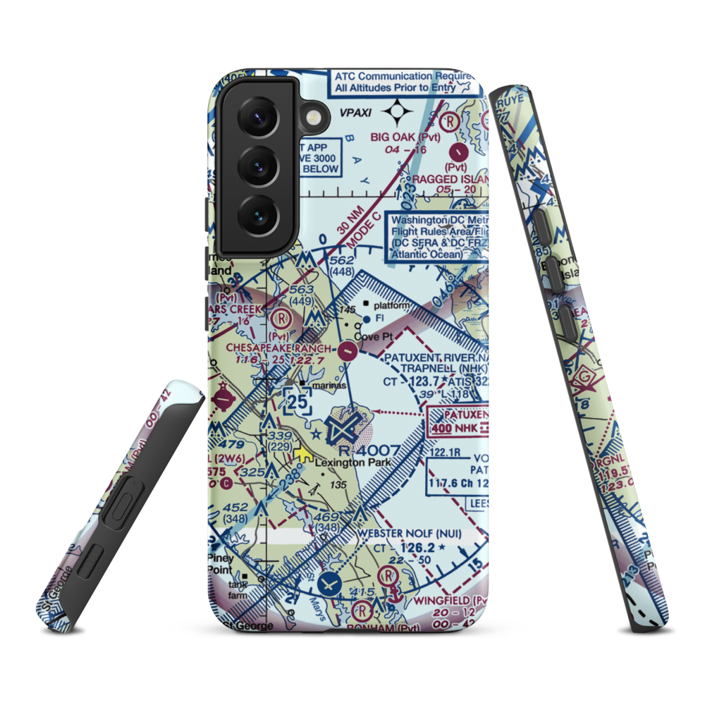 Chesapeake Ranch Airstrip (MD50) VFR Sectional Samsung Phone Case Samsung Galaxy S22 Plus model shown