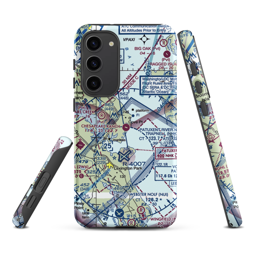 Chesapeake Ranch Airstrip (MD50) VFR Sectional Samsung Phone Case Samsung Galaxy S23 Plus model shown