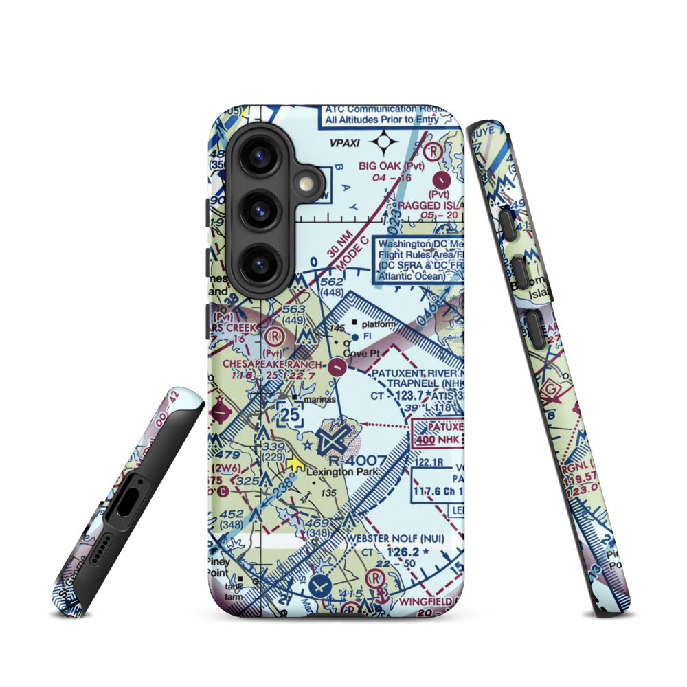 Chesapeake Ranch Airstrip (MD50) VFR Sectional Samsung Phone Case Samsung Galaxy S24 model shown