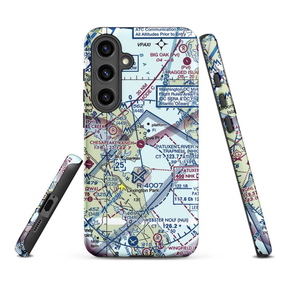 Chesapeake Ranch Airstrip (MD50) VFR Sectional Samsung Phone Case Samsung Galaxy S24 Plus model shown