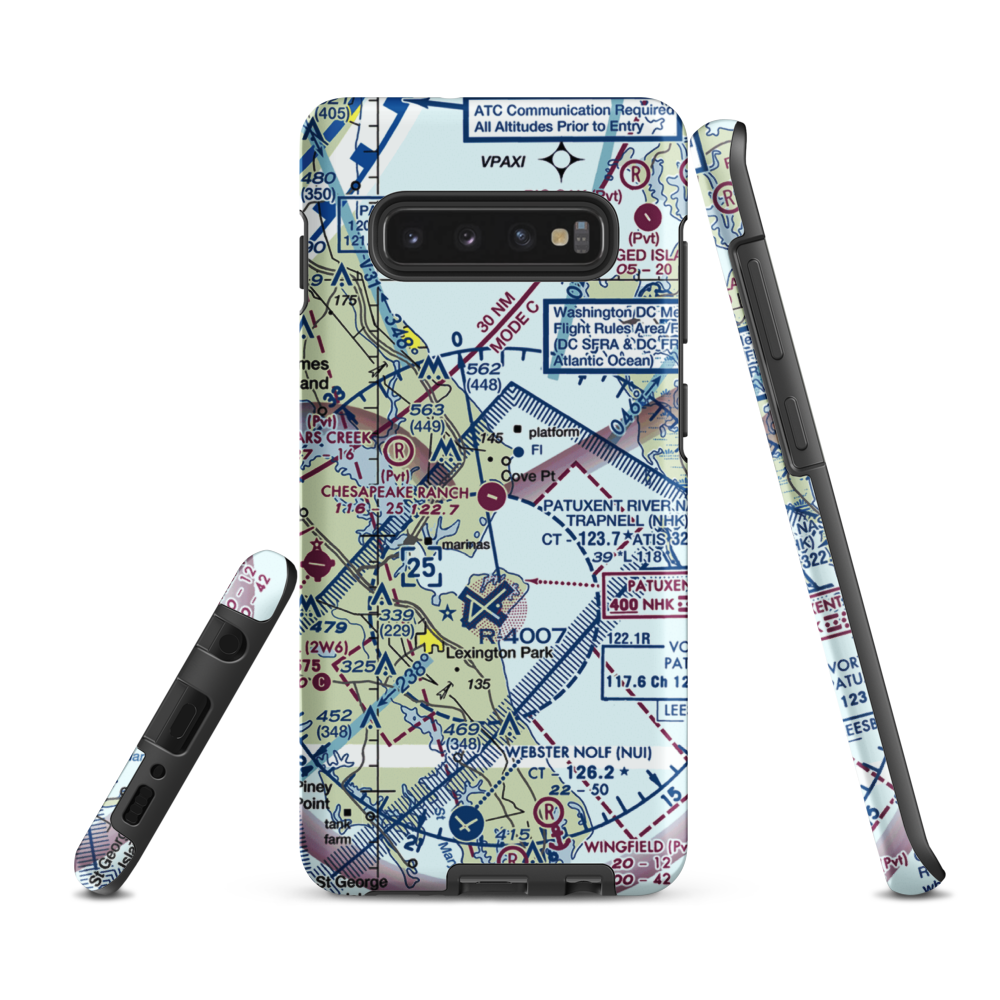 Chesapeake Ranch Airstrip (MD50) VFR Sectional Samsung Phone Case Samsung Galaxy S10 Plus model shown