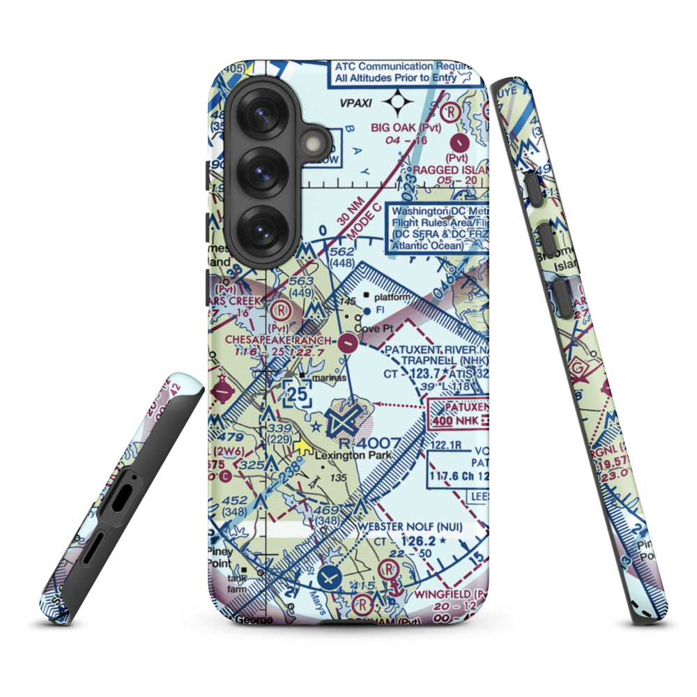 Chesapeake Ranch Airstrip (MD50) VFR Sectional Samsung Phone Case Samsung Galaxy S25 Plus model shown
