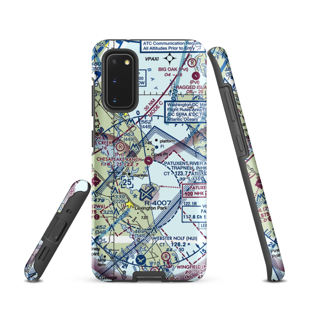 Chesapeake Ranch Airstrip (MD50) VFR Sectional Samsung Phone Case Samsung Galaxy S20 model shown