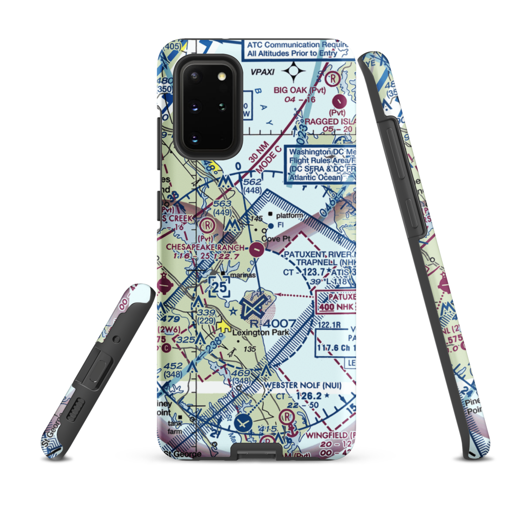 Chesapeake Ranch Airstrip (MD50) VFR Sectional Samsung Phone Case Samsung Galaxy S20 Plus model shown