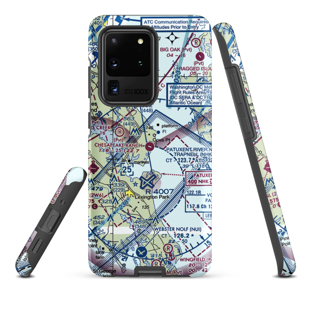 Chesapeake Ranch Airstrip (MD50) VFR Sectional Samsung Phone Case Samsung Galaxy S20 Ultra model shown