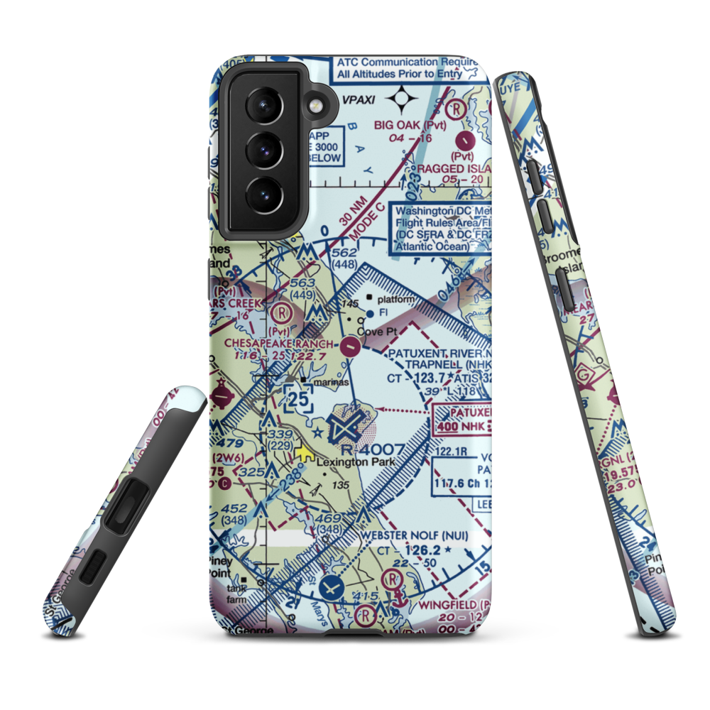 Chesapeake Ranch Airstrip (MD50) VFR Sectional Samsung Phone Case Samsung Galaxy S21 Plus model shown