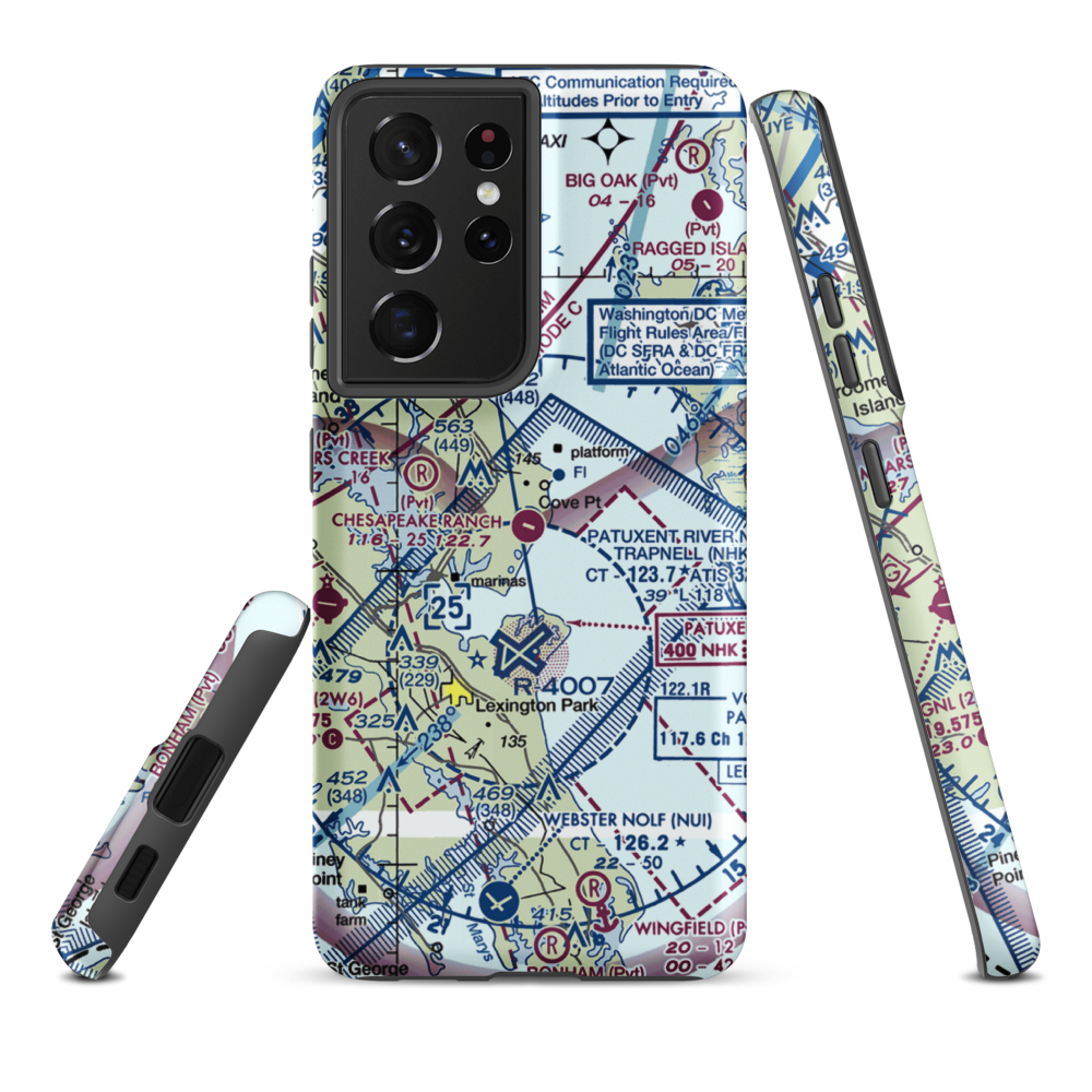 Chesapeake Ranch Airstrip (MD50) VFR Sectional Samsung Phone Case Samsung Galaxy S21 Ultra model shown