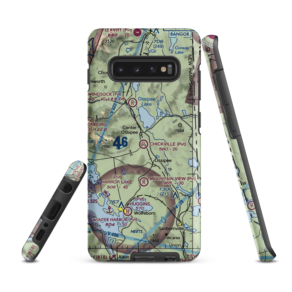 Chickville Airport (NH18) VFR Sectional Samsung Phone Case Samsung Galaxy S10e model shown