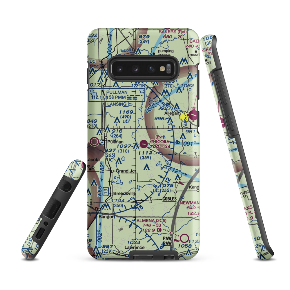 Chicora Field (38MI) VFR Sectional Samsung Phone Case Samsung Galaxy S10 Plus model shown