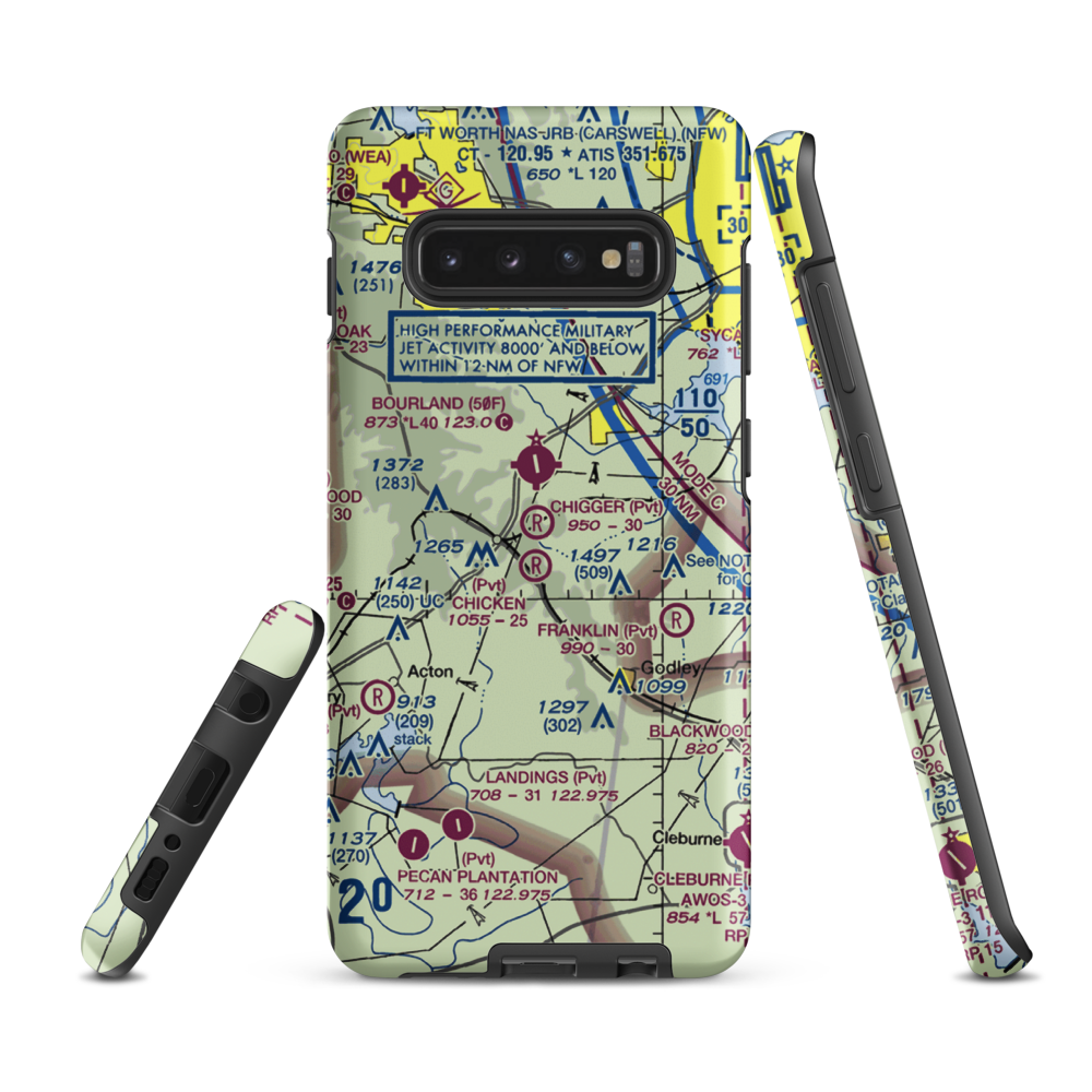 Chigger Field (TE52) VFR Sectional Samsung Phone Case Samsung Galaxy S10 Plus model shown