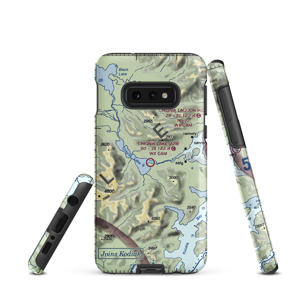 Chignik Lake Airport (A79) VFR Sectional Samsung Phone Case Samsung Galaxy S10 Plus model shown