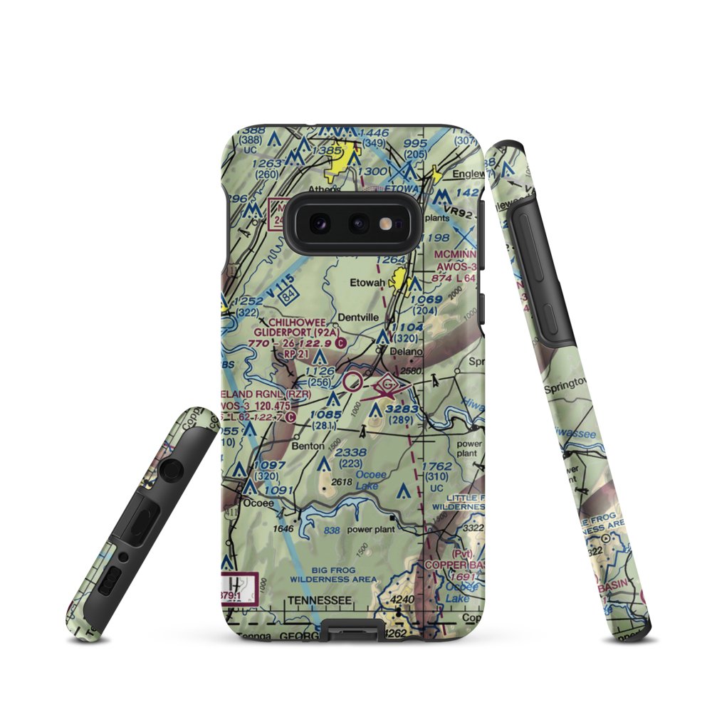 Chilhowee Gliderport (92A) VFR Sectional Samsung Phone Case Samsung Galaxy S10e model shown