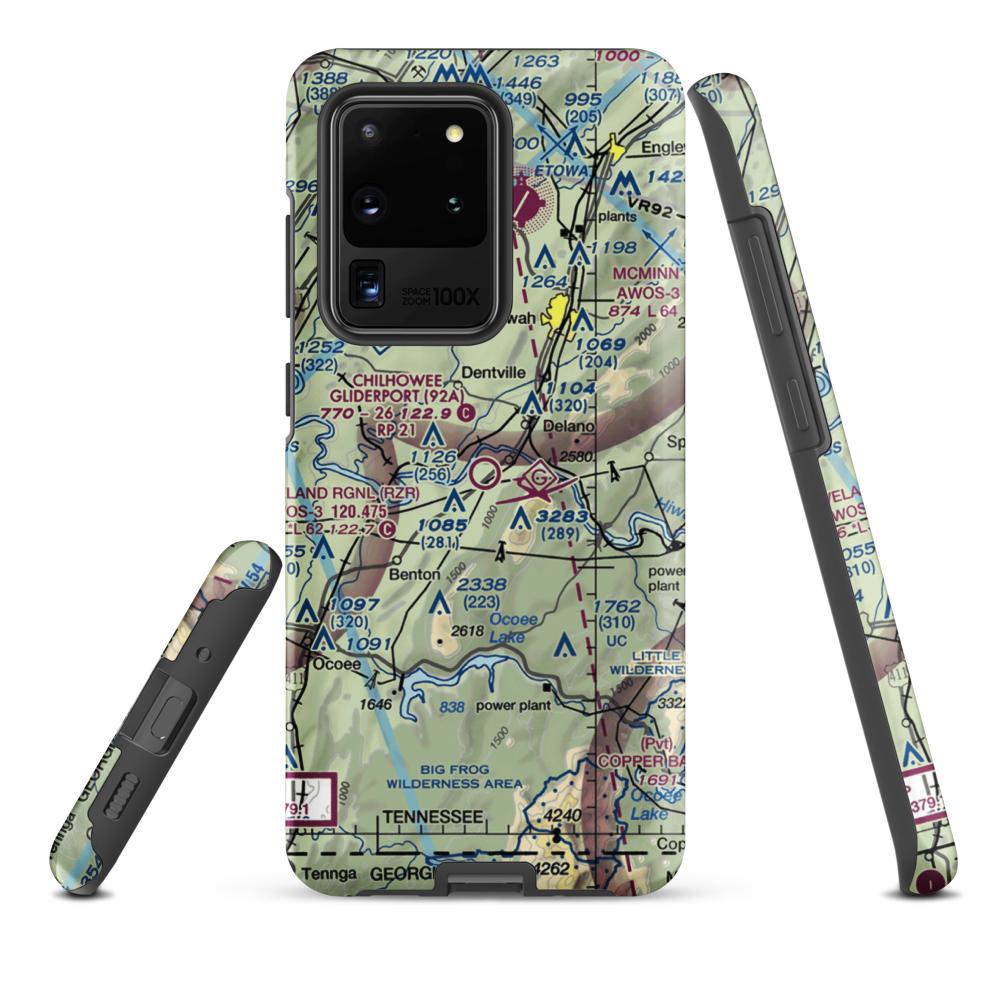 Chilhowee Gliderport (92A) VFR Sectional Samsung Phone Case Samsung Galaxy S20 Ultra model shown