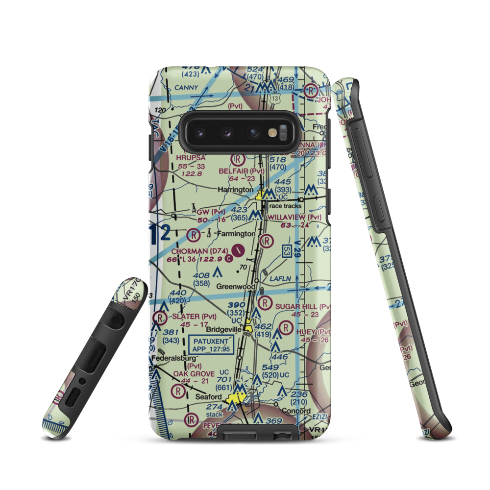 Chorman Airport (D74) VFR Sectional Samsung Phone Case Samsung Galaxy S10 model shown