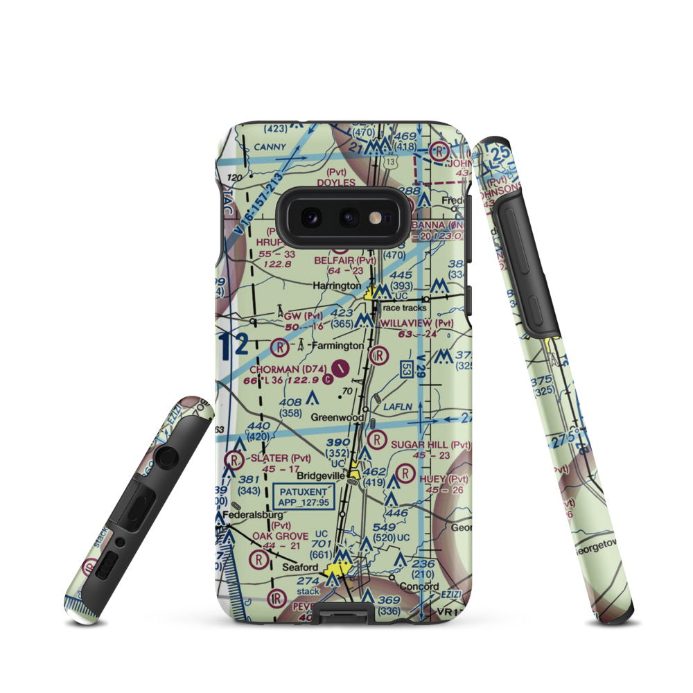 Chorman Airport (D74) VFR Sectional Samsung Phone Case Samsung Galaxy S10 Plus model shown