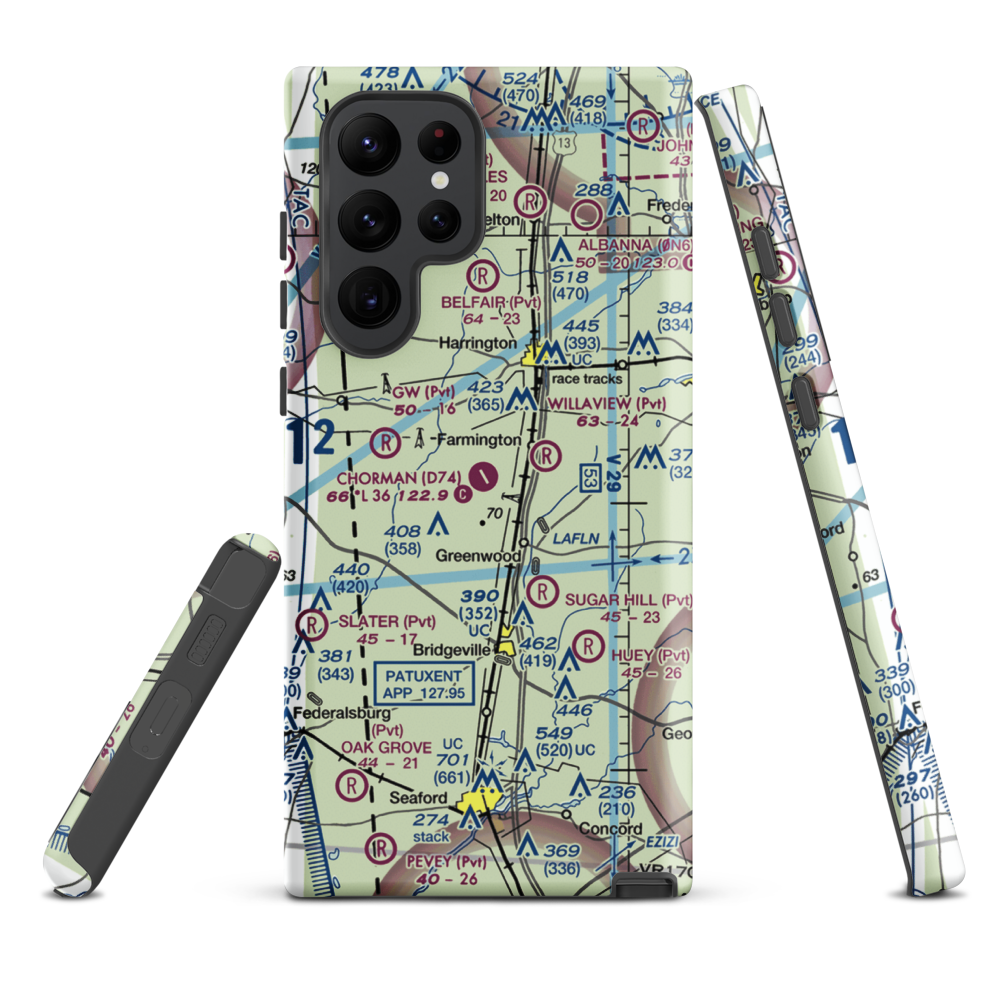 Chorman Airport (D74) VFR Sectional Samsung Phone Case Samsung Galaxy S22 Ultra model shown