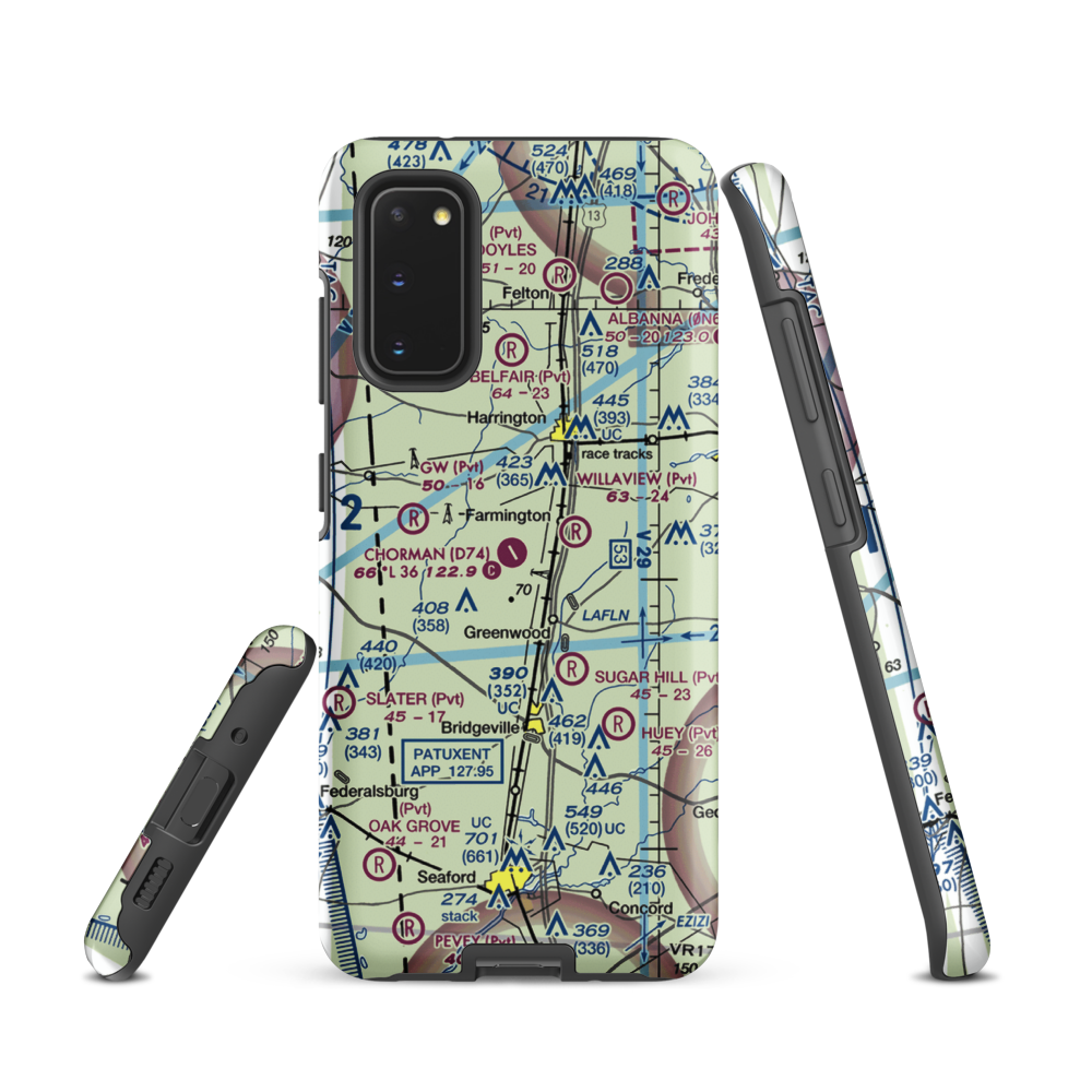 Chorman Airport (D74) VFR Sectional Samsung Phone Case Samsung Galaxy S20 model shown