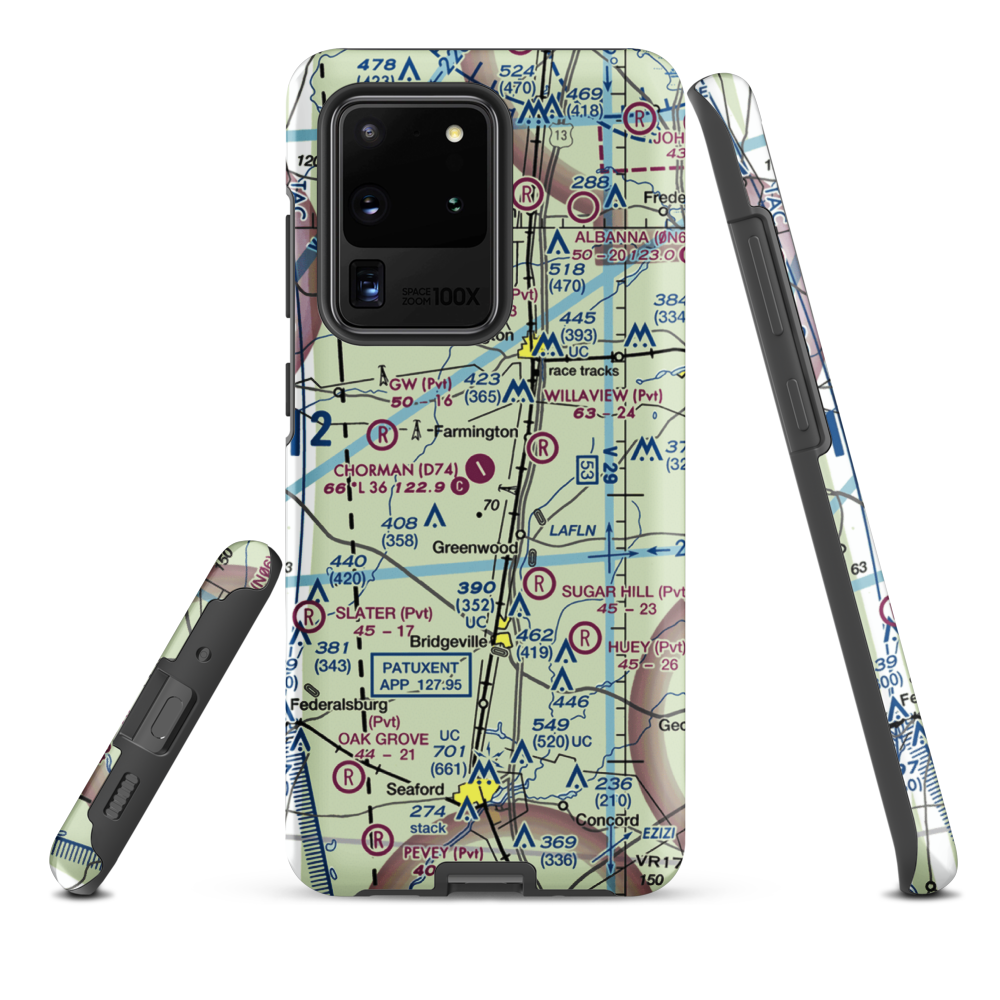 Chorman Airport (D74) VFR Sectional Samsung Phone Case Samsung Galaxy S20 Ultra model shown
