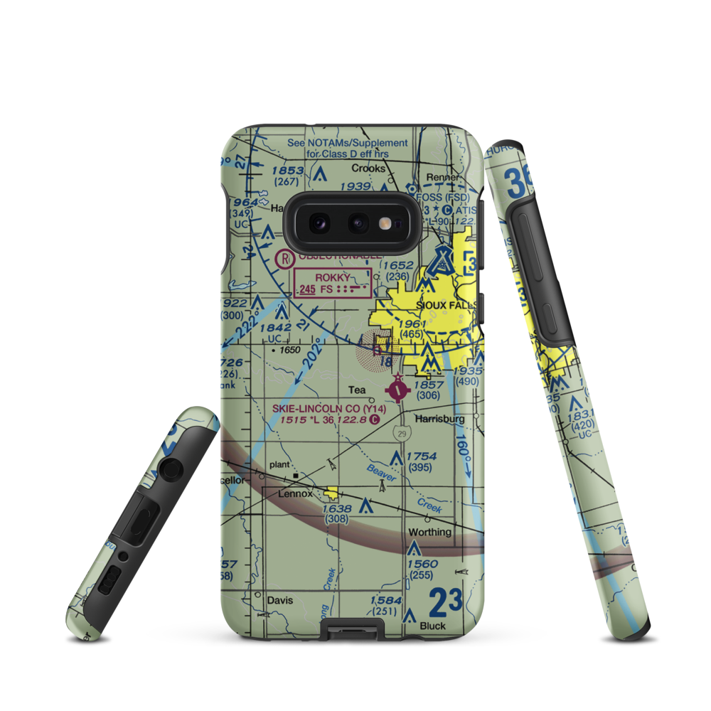 Chris Hofer Landing Strip (3SD4) VFR Sectional Samsung Phone Case Samsung Galaxy S10e model shown