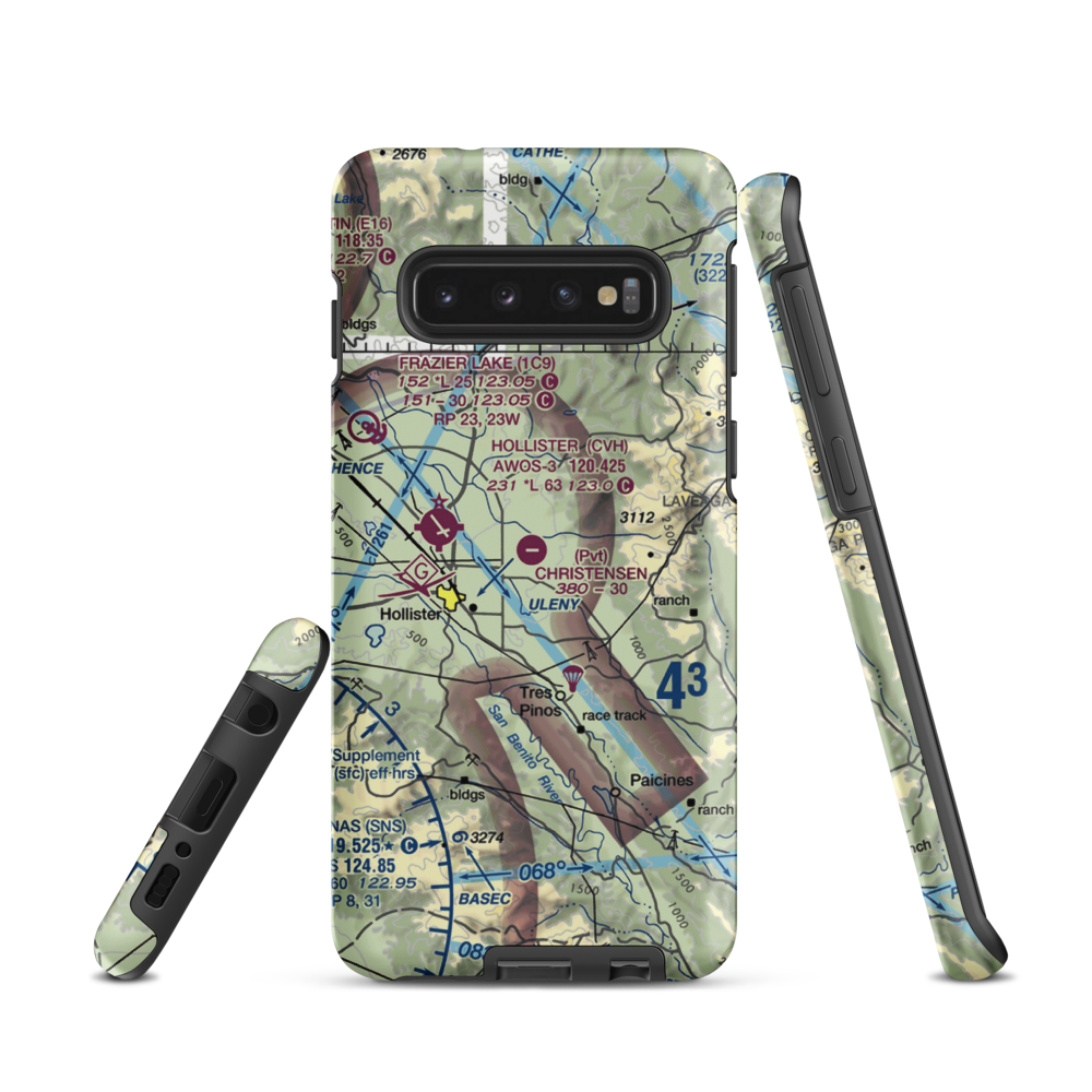 Christensen Ranch Airport (9CL2) VFR Sectional Samsung Phone Case Samsung Galaxy S10 model shown