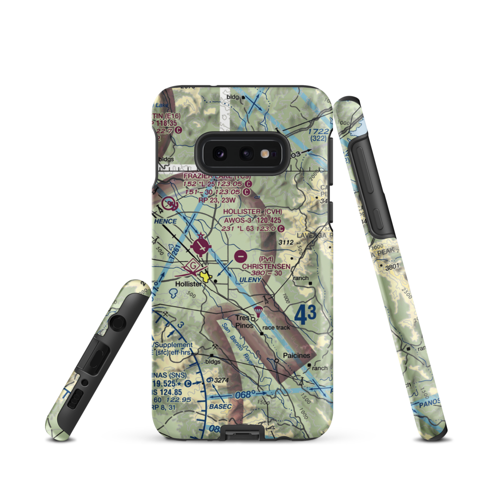 Christensen Ranch Airport (9CL2) VFR Sectional Samsung Phone Case Samsung Galaxy S10 Plus model shown