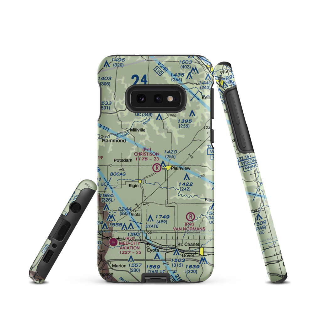 Christison Airport (85MN) VFR Sectional Samsung Phone Case Samsung Galaxy S10e model shown