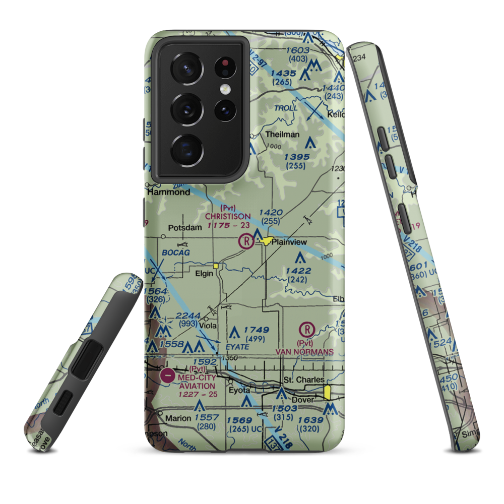 Christison Airport (85MN) VFR Sectional Samsung Phone Case Samsung Galaxy S21 Ultra model shown