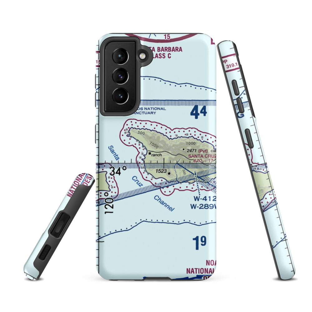 Christy Airstrip (CA97) VFR Sectional Samsung Phone Case Samsung Galaxy S21 FE model shown