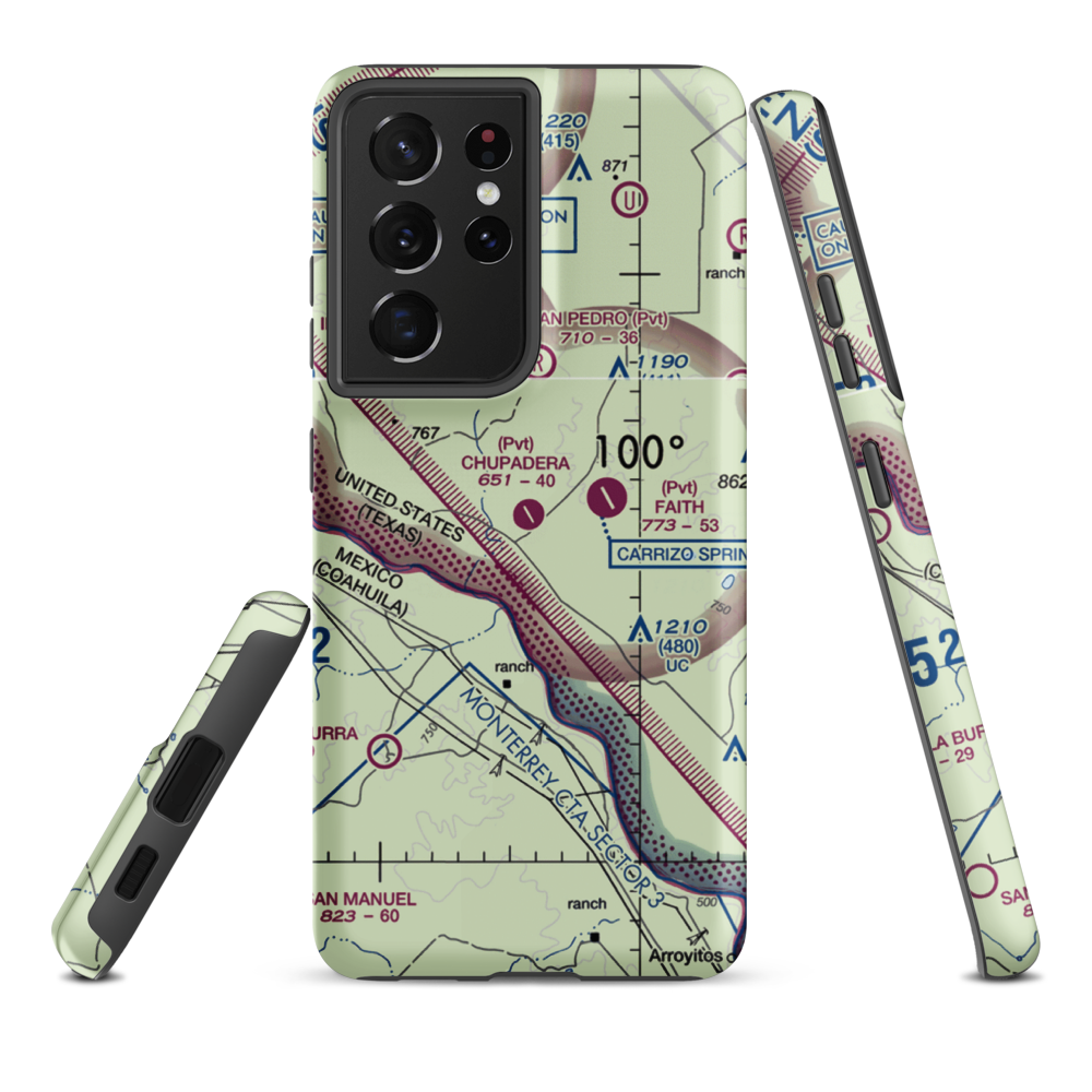 Chupadera Ranch Airport (95TX) VFR Sectional Samsung Phone Case Samsung Galaxy S21 Ultra model shown