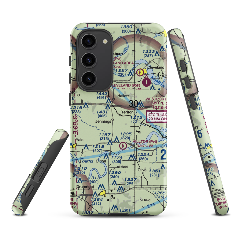 Cimarron Strip (9OK7) VFR Sectional Samsung Phone Case Samsung Galaxy S23 Plus model shown