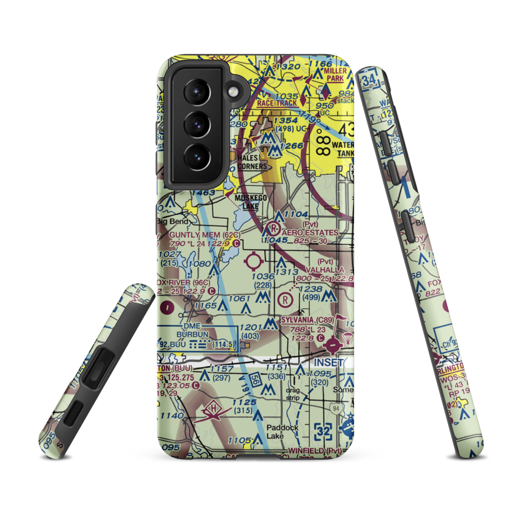 Cindy Guntly Memorial Airport (62C) VFR Sectional Samsung Phone Case Samsung Galaxy S21 FE model shown