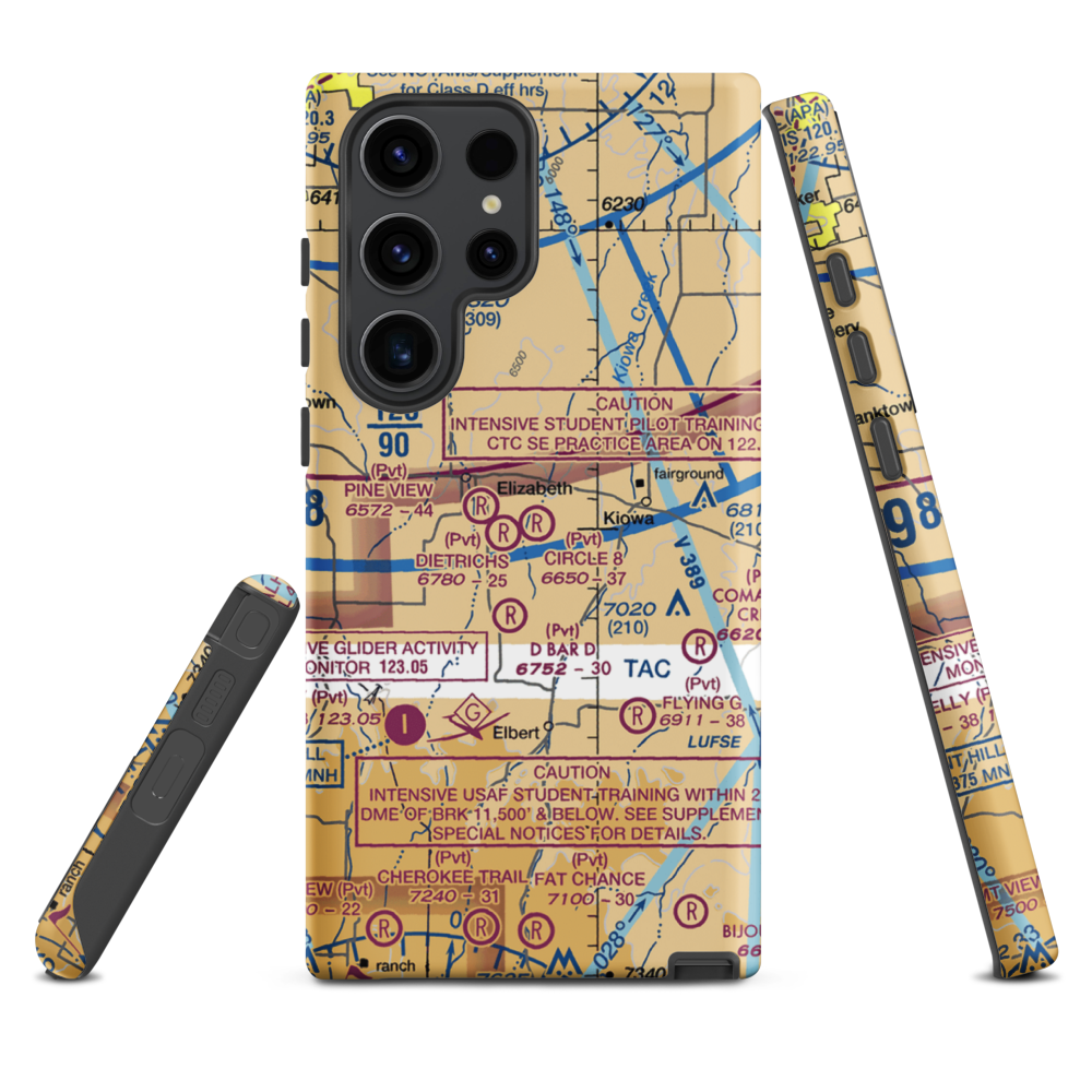 Circle 8 Ranch Airport (CO42) VFR Sectional Samsung Phone Case Samsung Galaxy S23 Ultra model shown
