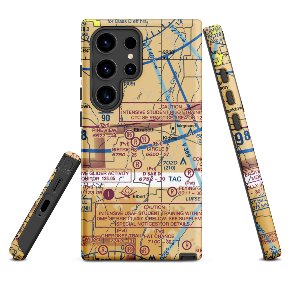 Circle 8 Ranch Airport (CO42) VFR Sectional Samsung Phone Case Samsung Galaxy S24 Ultra model shown