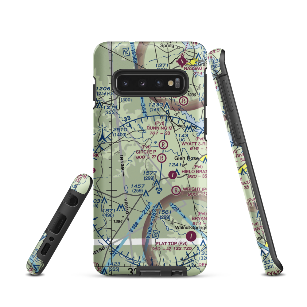Circle Eight Ranch Airport (XA04) VFR Sectional Samsung Phone Case Samsung Galaxy S10 model shown