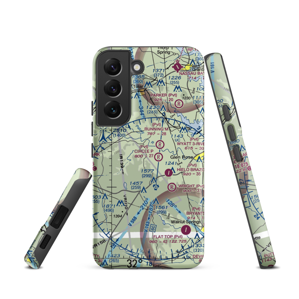 Circle Eight Ranch Airport (XA04) VFR Sectional Samsung Phone Case Samsung Galaxy S22 model shown