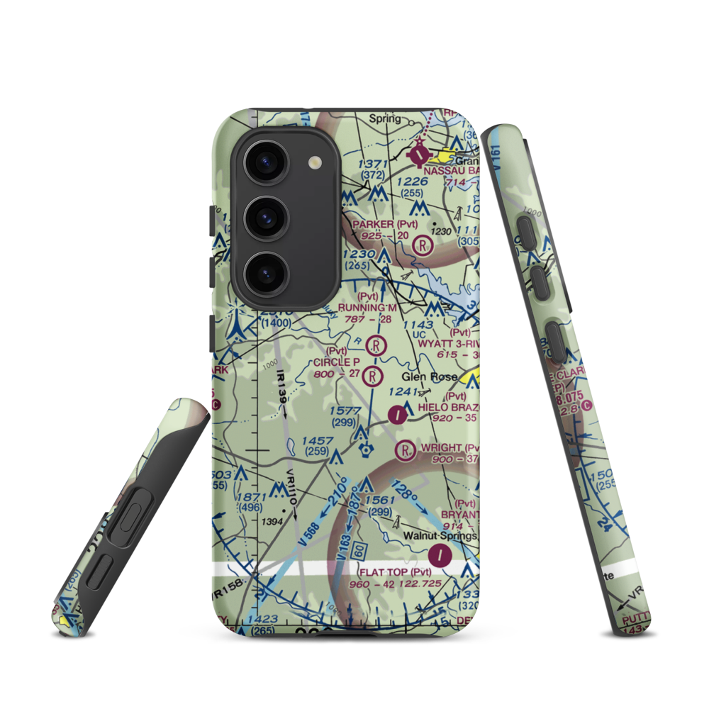 Circle Eight Ranch Airport (XA04) VFR Sectional Samsung Phone Case Samsung Galaxy S23 model shown