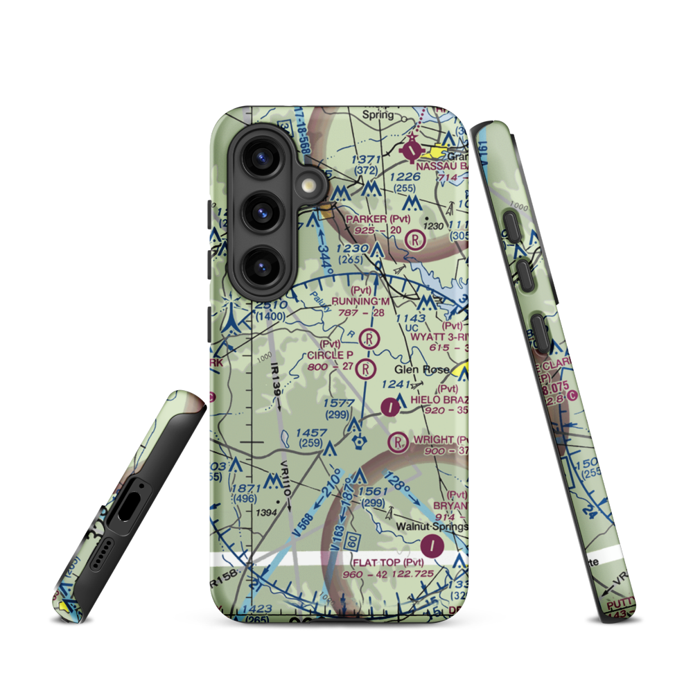Circle Eight Ranch Airport (XA04) VFR Sectional Samsung Phone Case Samsung Galaxy S24 model shown