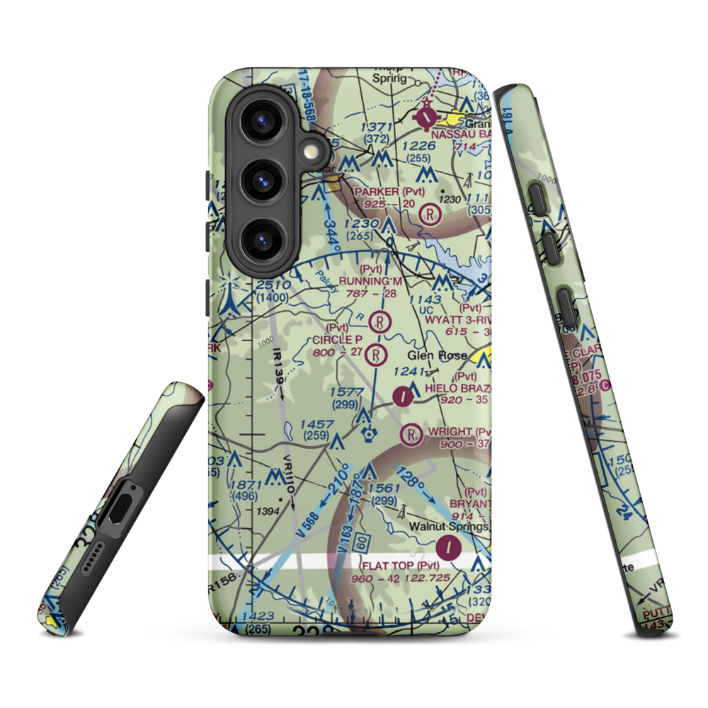 Circle Eight Ranch Airport (XA04) VFR Sectional Samsung Phone Case Samsung Galaxy S24 Plus model shown