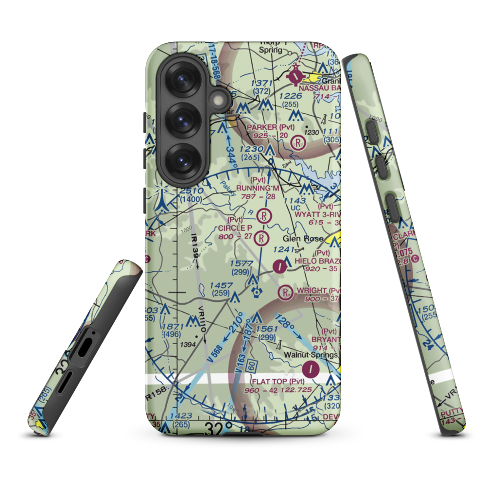 Circle Eight Ranch Airport (XA04) VFR Sectional Samsung Phone Case Samsung Galaxy S25 Plus model shown