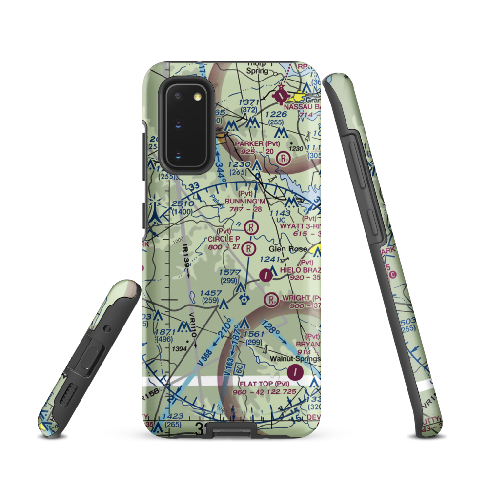 Circle Eight Ranch Airport (XA04) VFR Sectional Samsung Phone Case Samsung Galaxy S20 model shown