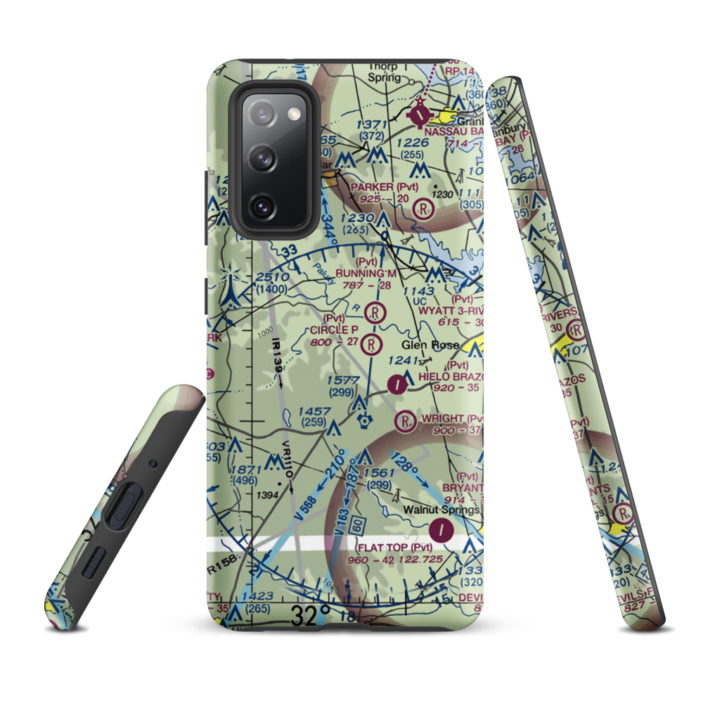 Circle Eight Ranch Airport (XA04) VFR Sectional Samsung Phone Case Samsung Galaxy S20 FE model shown