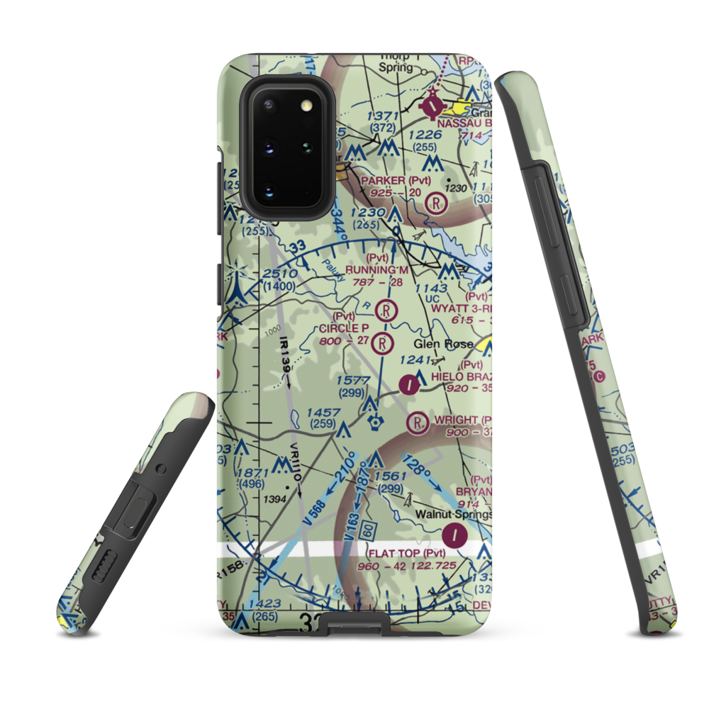 Circle Eight Ranch Airport (XA04) VFR Sectional Samsung Phone Case Samsung Galaxy S20 Plus model shown