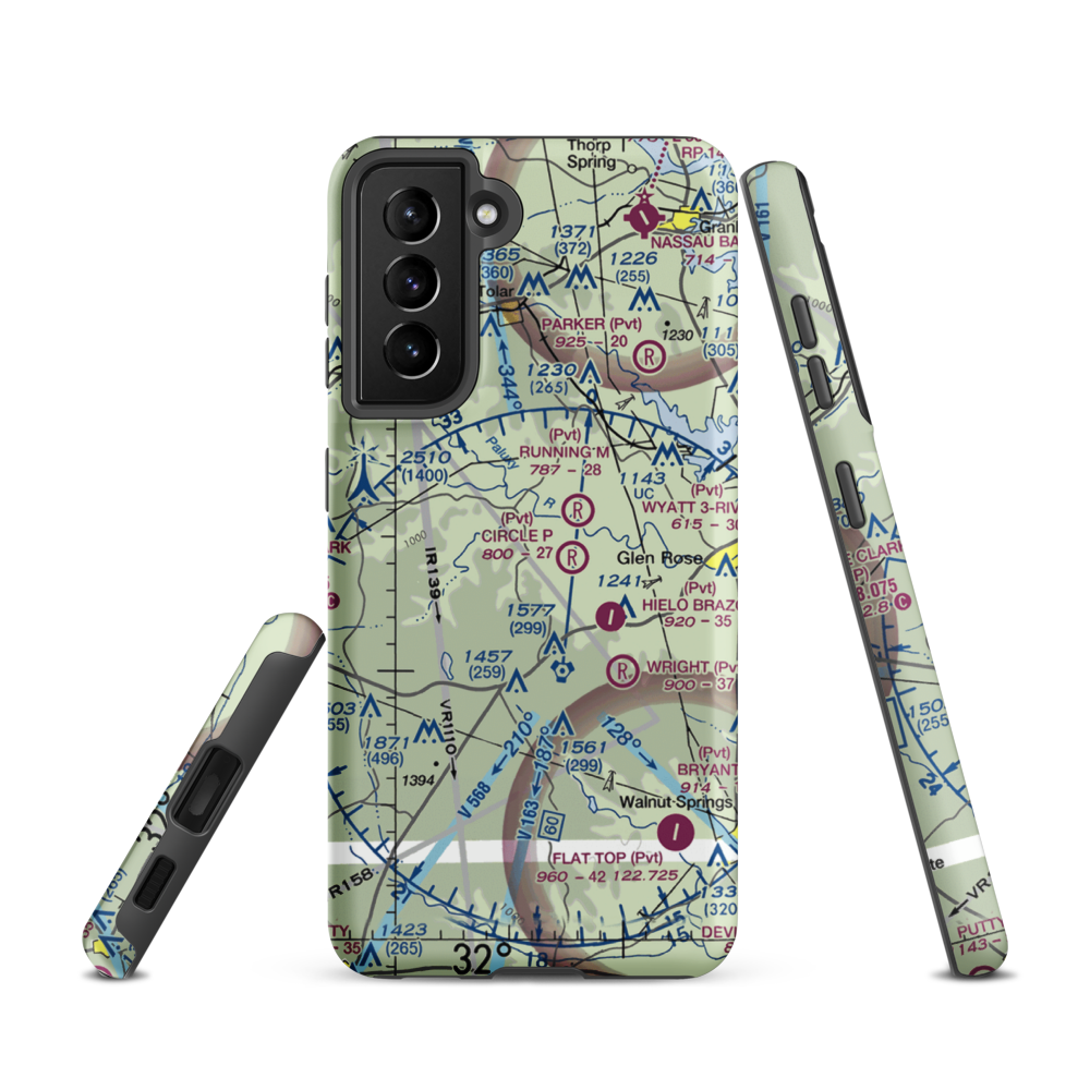 Circle Eight Ranch Airport (XA04) VFR Sectional Samsung Phone Case Samsung Galaxy S21 model shown