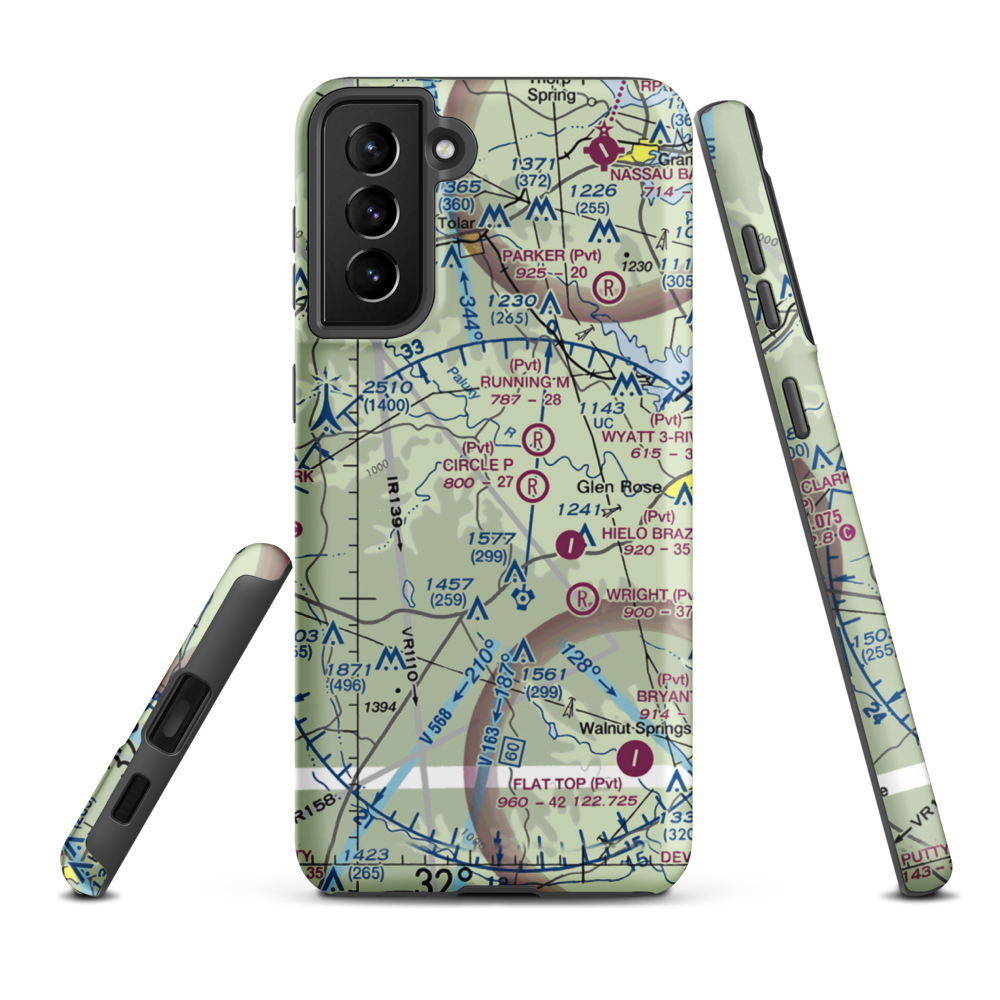 Circle Eight Ranch Airport (XA04) VFR Sectional Samsung Phone Case Samsung Galaxy S21 FE model shown