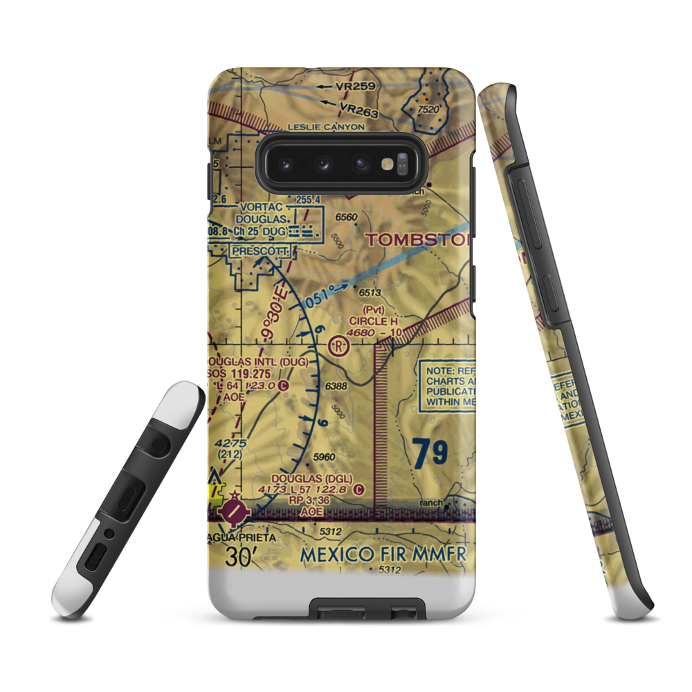 Circle H Ranch Airport (AZ17) VFR Sectional Samsung Phone Case Samsung Galaxy S10 Plus model shown