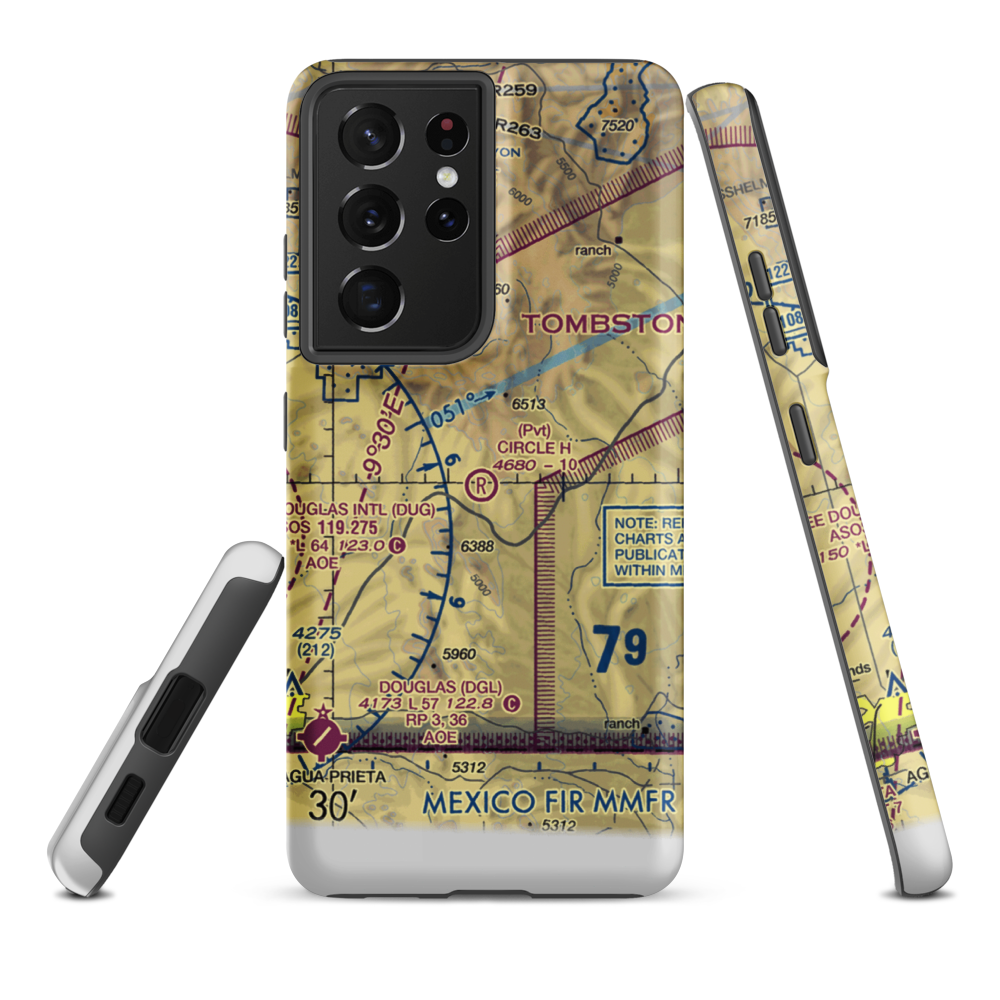 Circle H Ranch Airport (AZ17) VFR Sectional Samsung Phone Case Samsung Galaxy S21 Ultra model shown